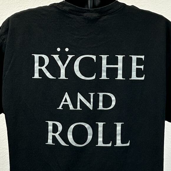 Queensryche T Shirt Mens XL X-Large Ryche and Roll Flags Rock Band Tee Black - Picture 5 of 6